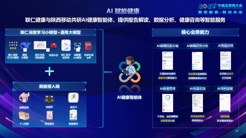 2025中國互聯網大會丨聯仁健康AI健康智能體亮相，深耕移動互聯網產品技術開發